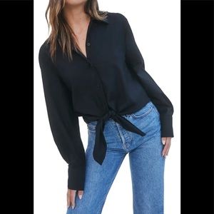 HOT!! NWT Reformation Hansen Top - Black Size M